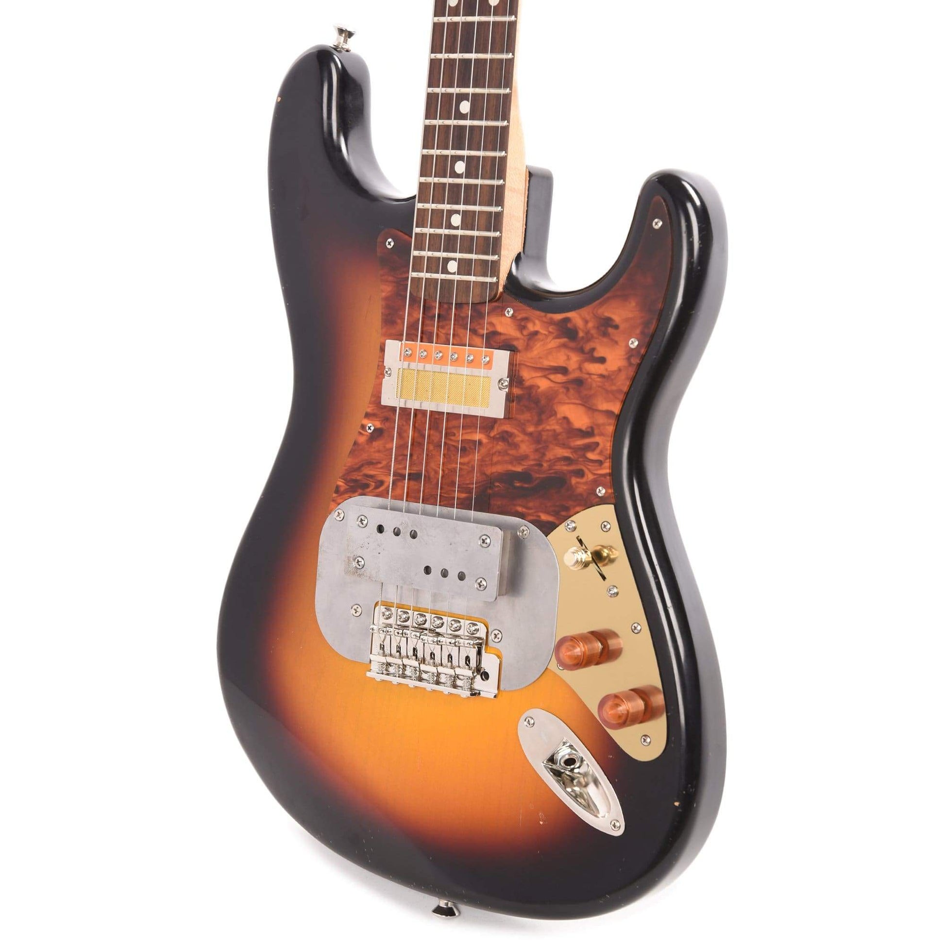 Waterslide S-Style Coodercaster Lightly Aged Sunburst w/Mojo Lap Steel & Gold Foil Pickups Electric Guitars / Solid Body
