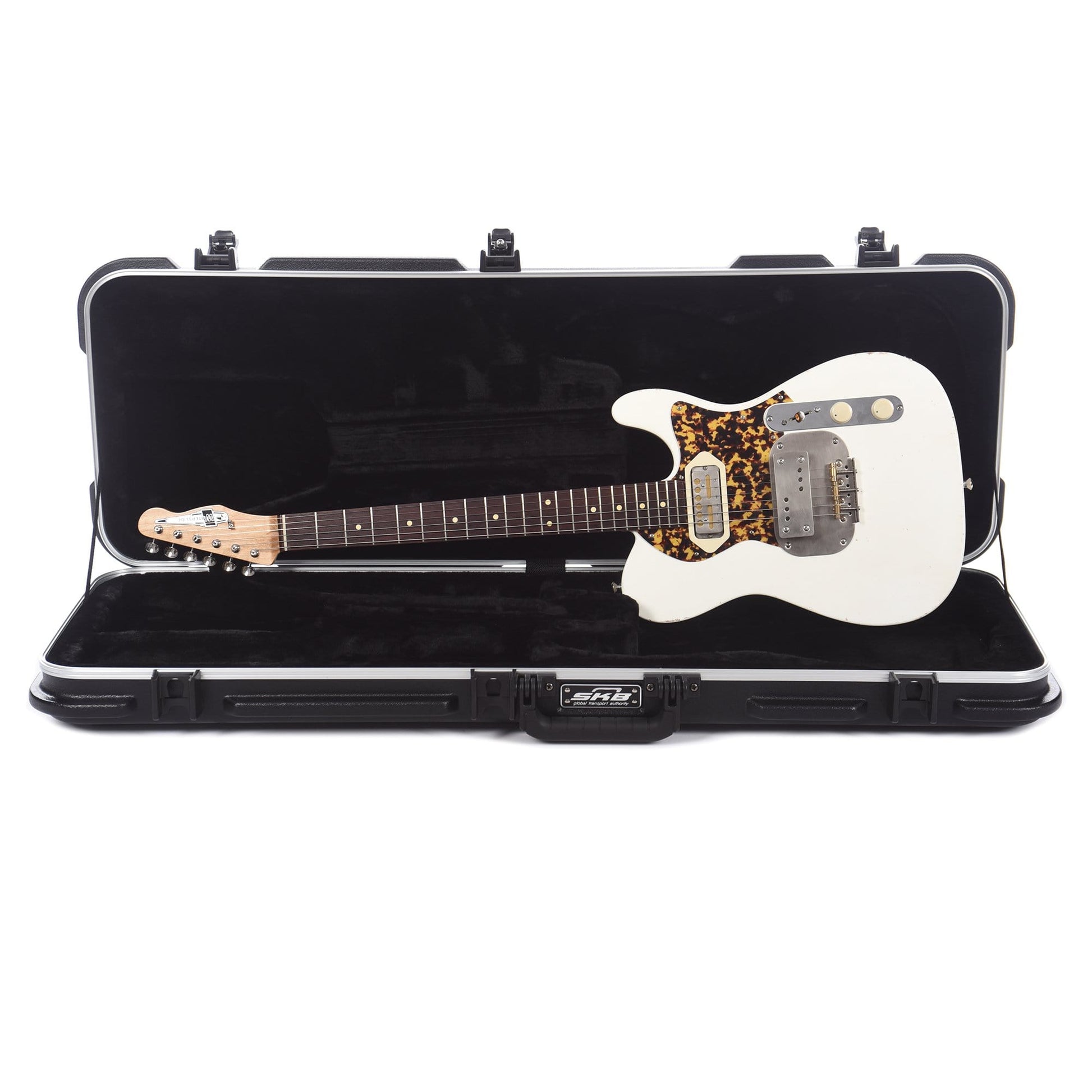 Waterslide T-Style Coodercaster Olympic White w/Mojo Lap Steel & Gold Foil Pickups Electric Guitars / Solid Body