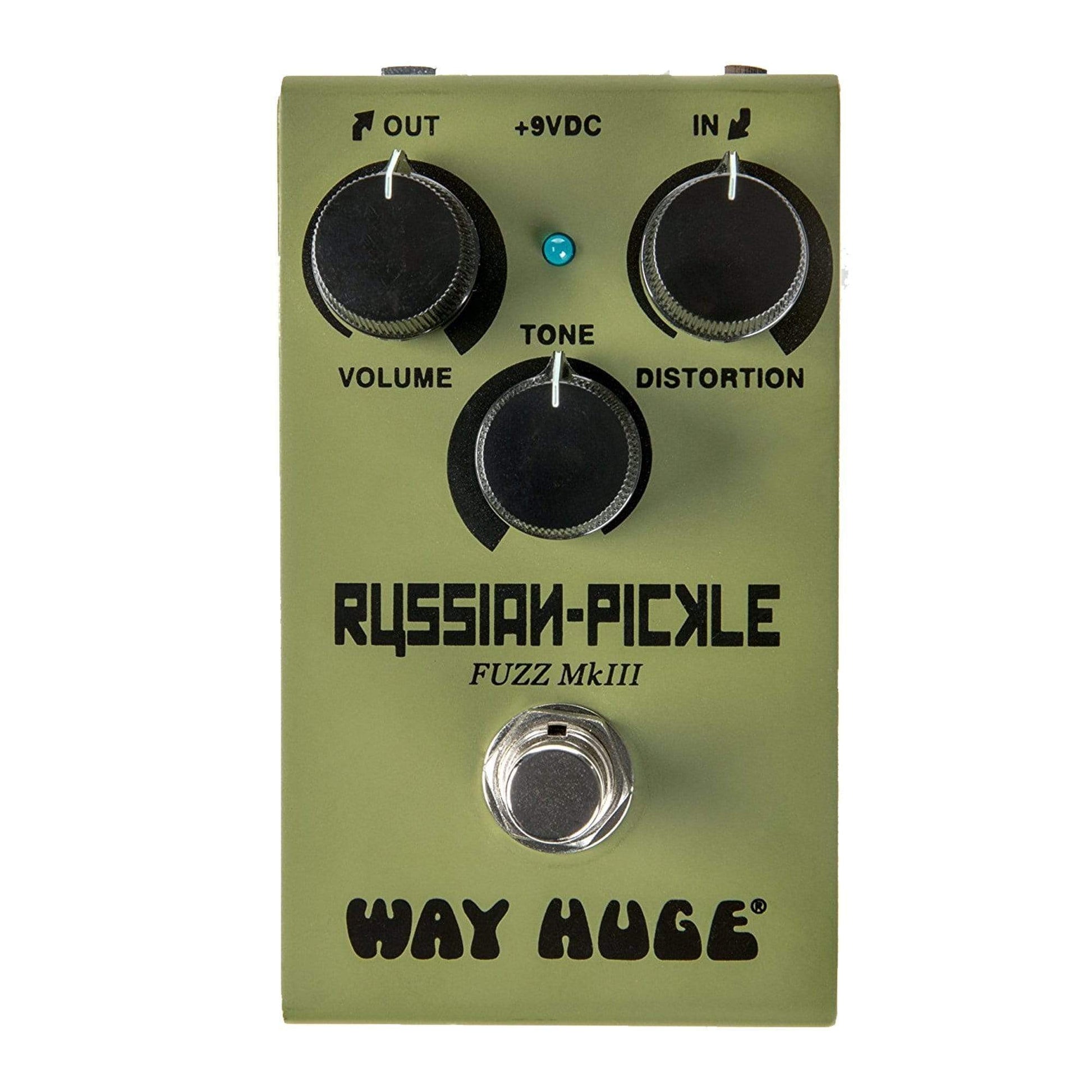 Way Huge Electronics WM42 Russian Pickle Mini Fuzz Bundle w/ Truetone 1 Spot Space Saving 9v Adapter Effects and Pedals / Fuzz