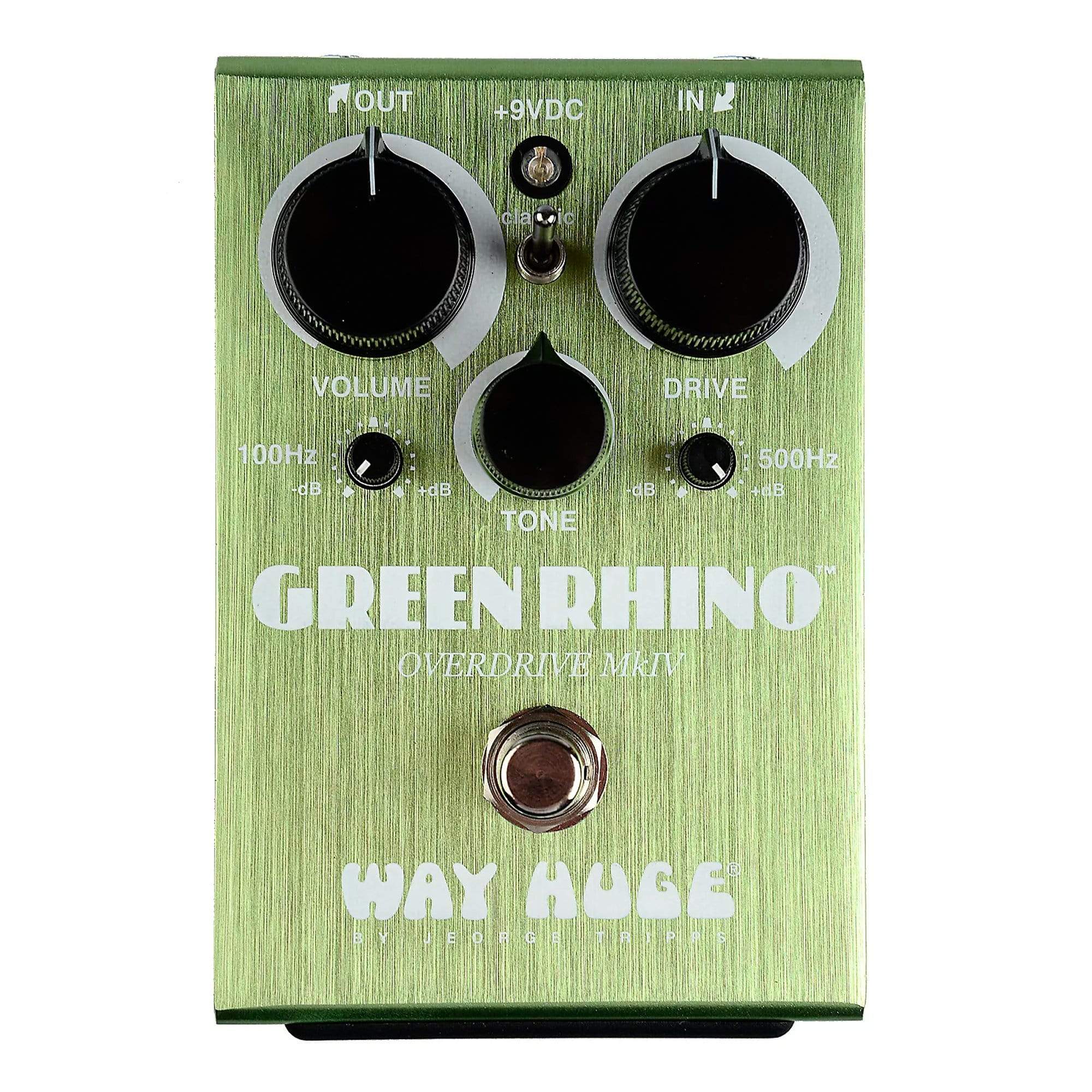 Way Huge WHE207 Green Rhino MkIV Overdrive Bundle w/ Truetone 1 Spot Space Saving 9v Adapter Effects and Pedals / Overdrive and Boost