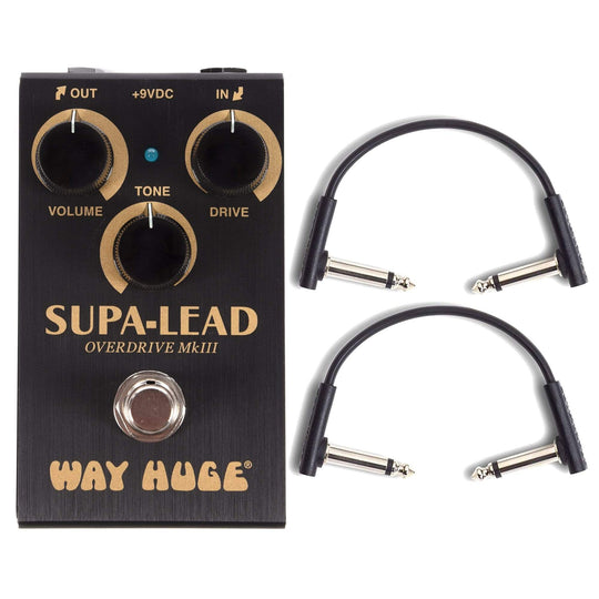 Way Huge WM31 Mini Supa-Lead Overdrive w/RockBoard Flat Patch Cables Bundle Effects and Pedals / Overdrive and Boost