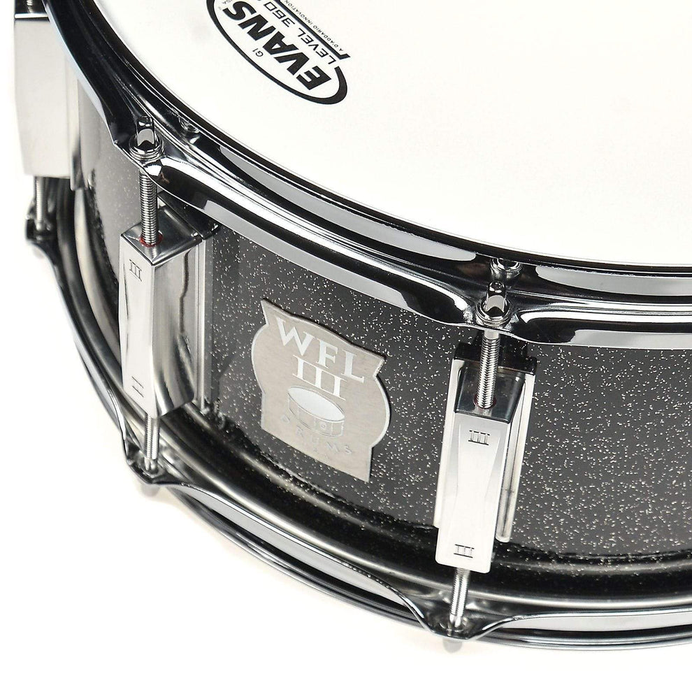 WFL III 6.5x14 Aluminum Snare Drum Black Sparkle – Chicago Music Exchange