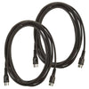 Whirlwind MIDI Cable 5-Pin 10' Black 2 Pack Bundle Accessories / Cables