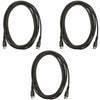 Whirlwind MIDI Cable 5-Pin 10' Black 3 Pack Bundle Accessories / Cables