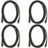 Whirlwind MIDI Cable 5-Pin 10' Black 4 Pack Bundle Accessories / Cables