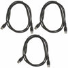 Whirlwind MIDI Cable 5-Pin 5' Black 3 Pack Bundle Accessories / Cables