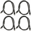Whirlwind MIDI Cable 5-Pin 5' Black 4 Pack Bundle Accessories / Cables