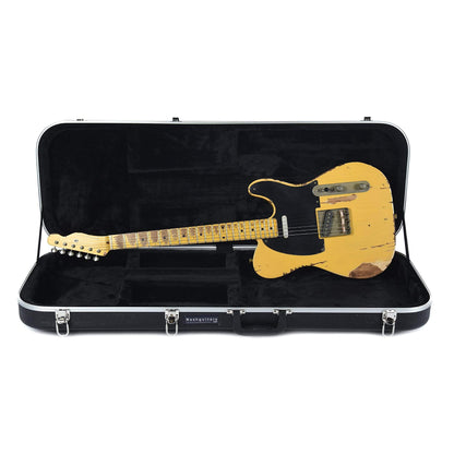 Nash T-52 Butterscotch Blonde Heavy Relic V-Neck w/1-Ply Black Pickguard & Lollar Pickups Electric Guitars / Solid Body