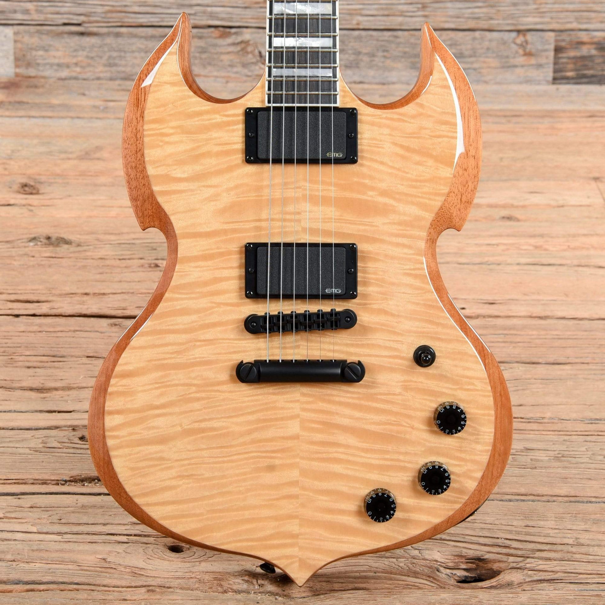 Wylde Audio Barbarian Raw Top Natural 2016 Electric Guitars / Solid Body