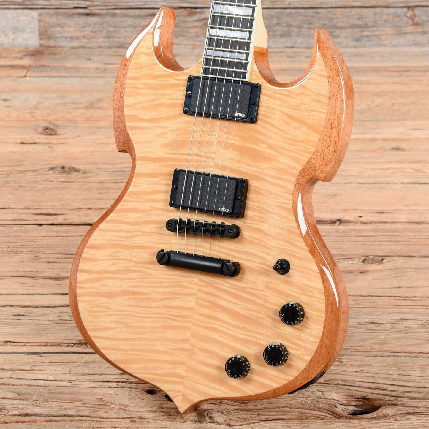Wylde Audio Barbarian Raw Top Natural 2016 Electric Guitars / Solid Body