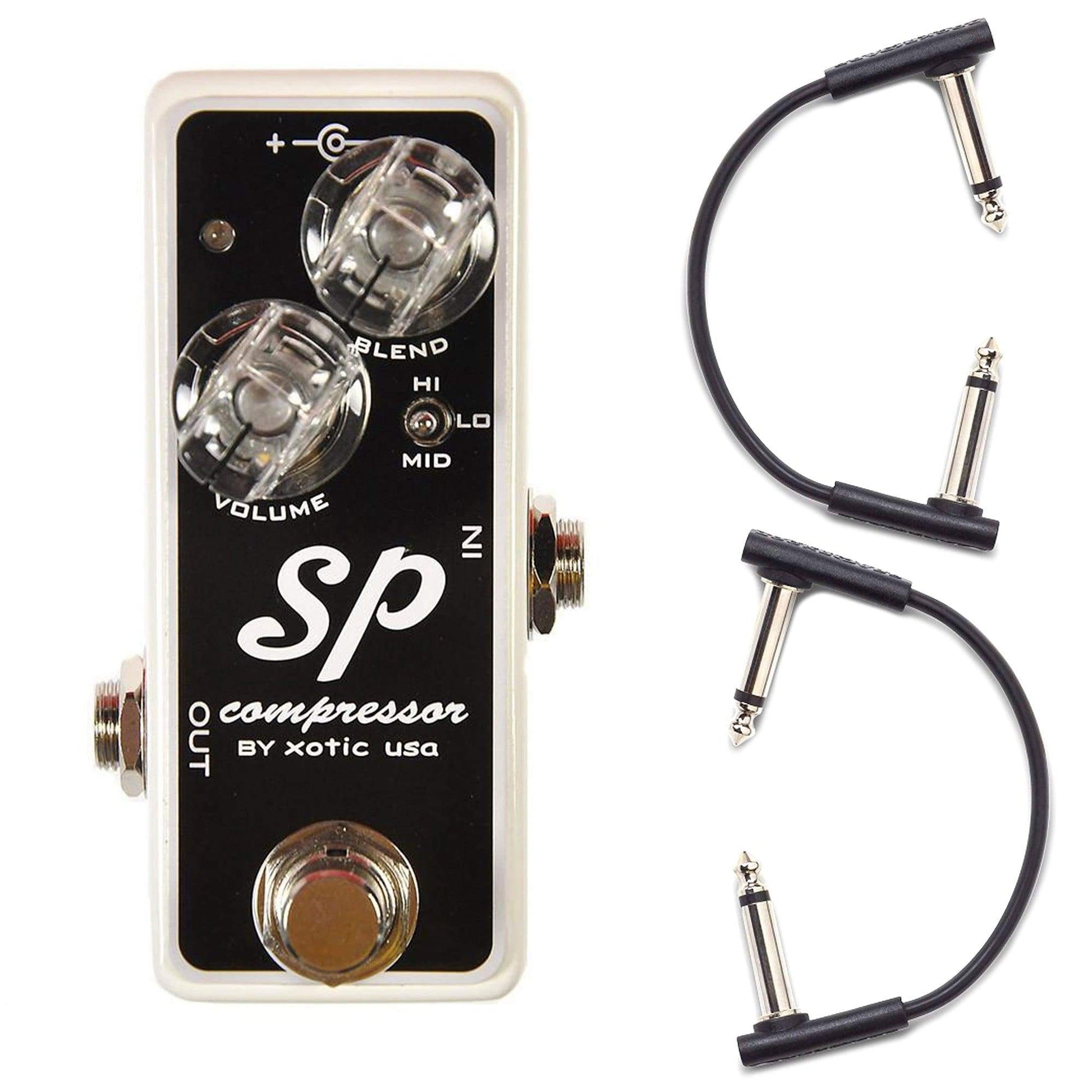 Xotic SP Compressor w/RockBoard Flat Patch Cables Bundle Effects and Pedals / Compression and Sustain