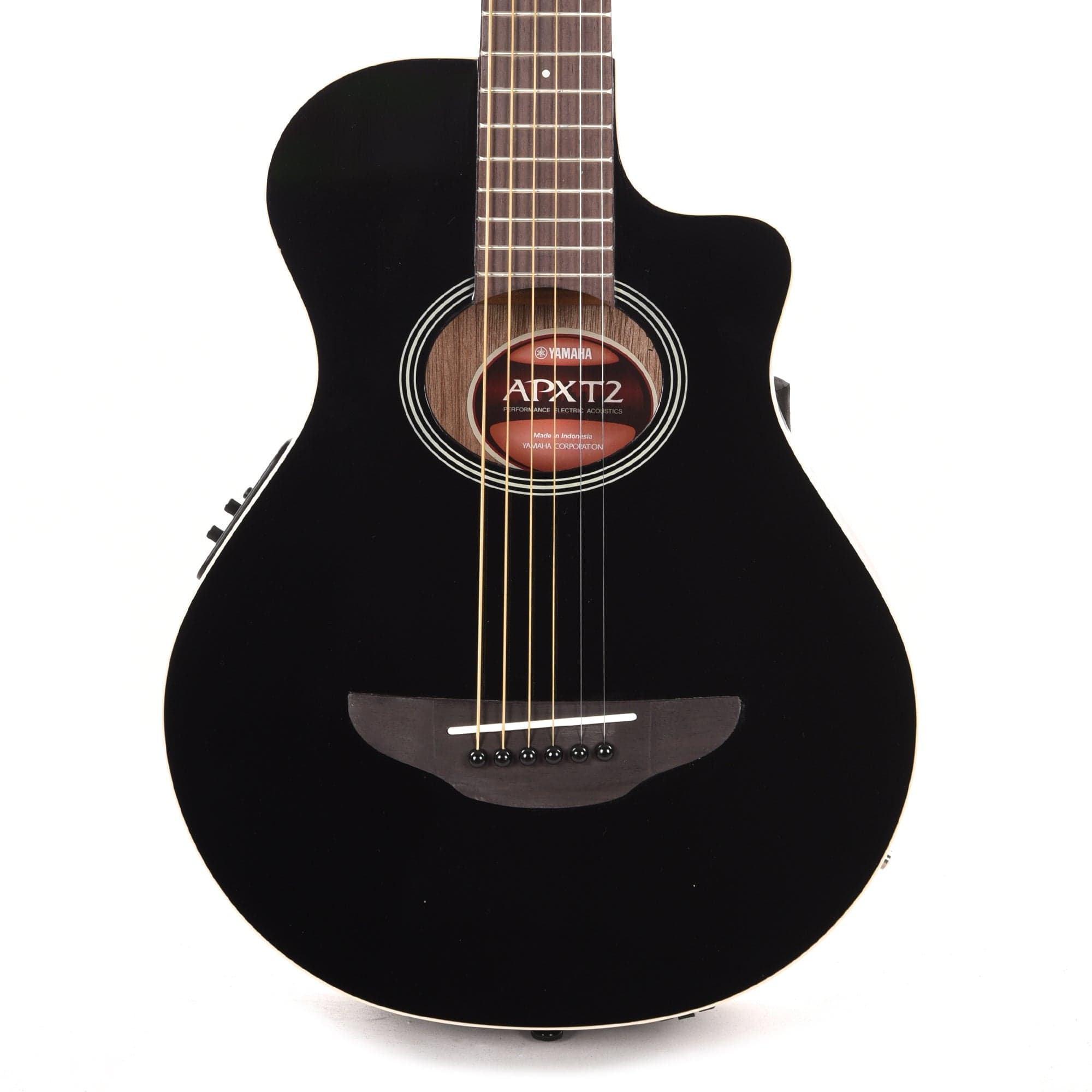 Yamaha 3/4-Size Thinline Spruce/Meranti Black w/Pickup Acoustic Guitars / Built-in Electronics