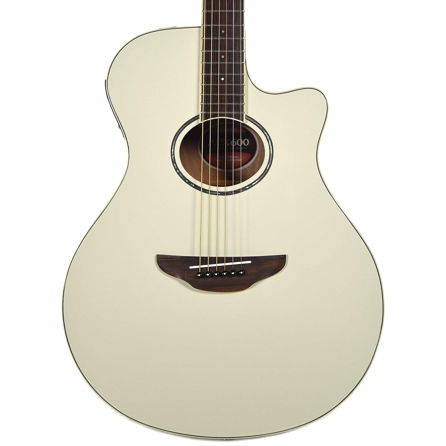 Yamaha APX600 Thinline Acoustic/Electric Guitar Vintage White Acoustic Guitars / Built-in Electronics