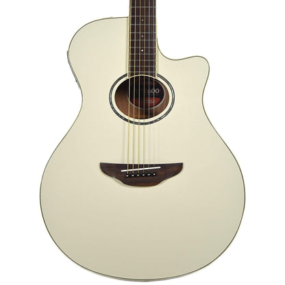 Yamaha APX600 Thinline Acoustic/Electric Guitar Vintage White Acoustic Guitars / Built-in Electronics