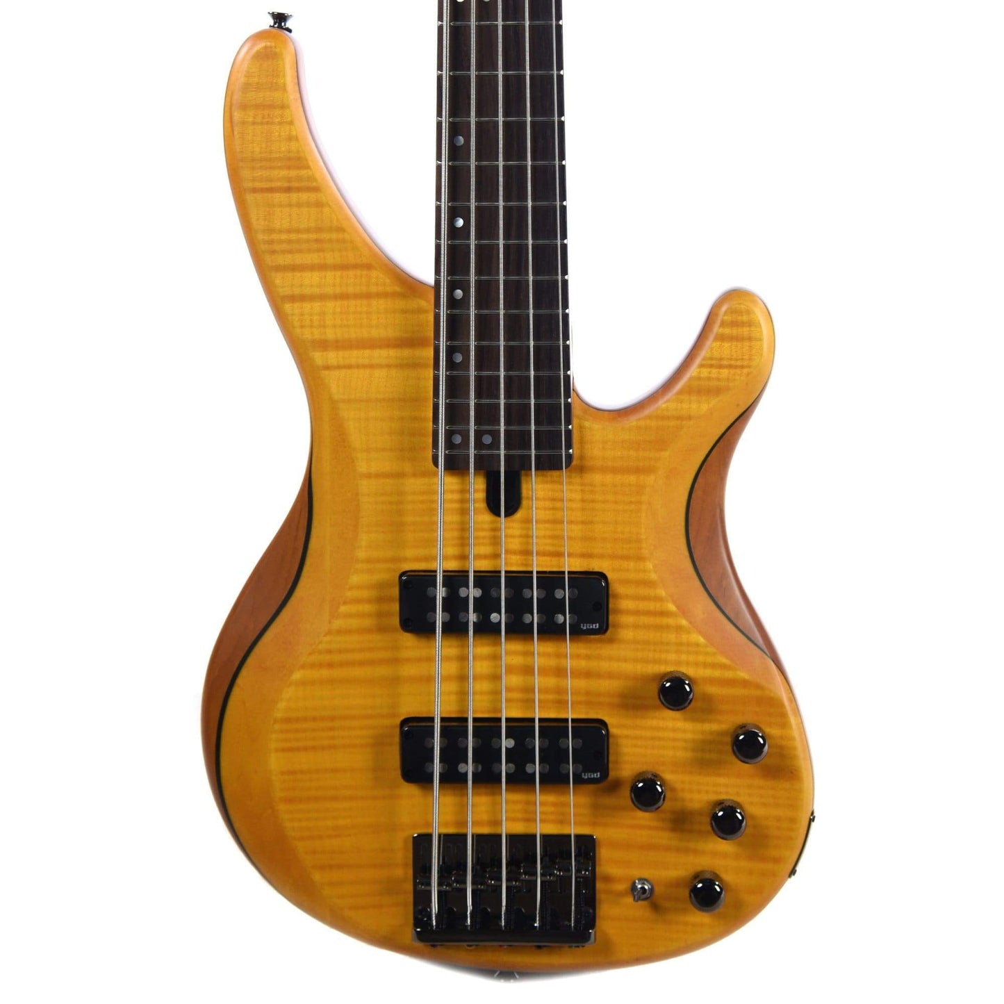 Yamaha TRBX605FM 5-String Bass Matte Amber w/Flame Maple Top Bass Guitars / 5-String or More