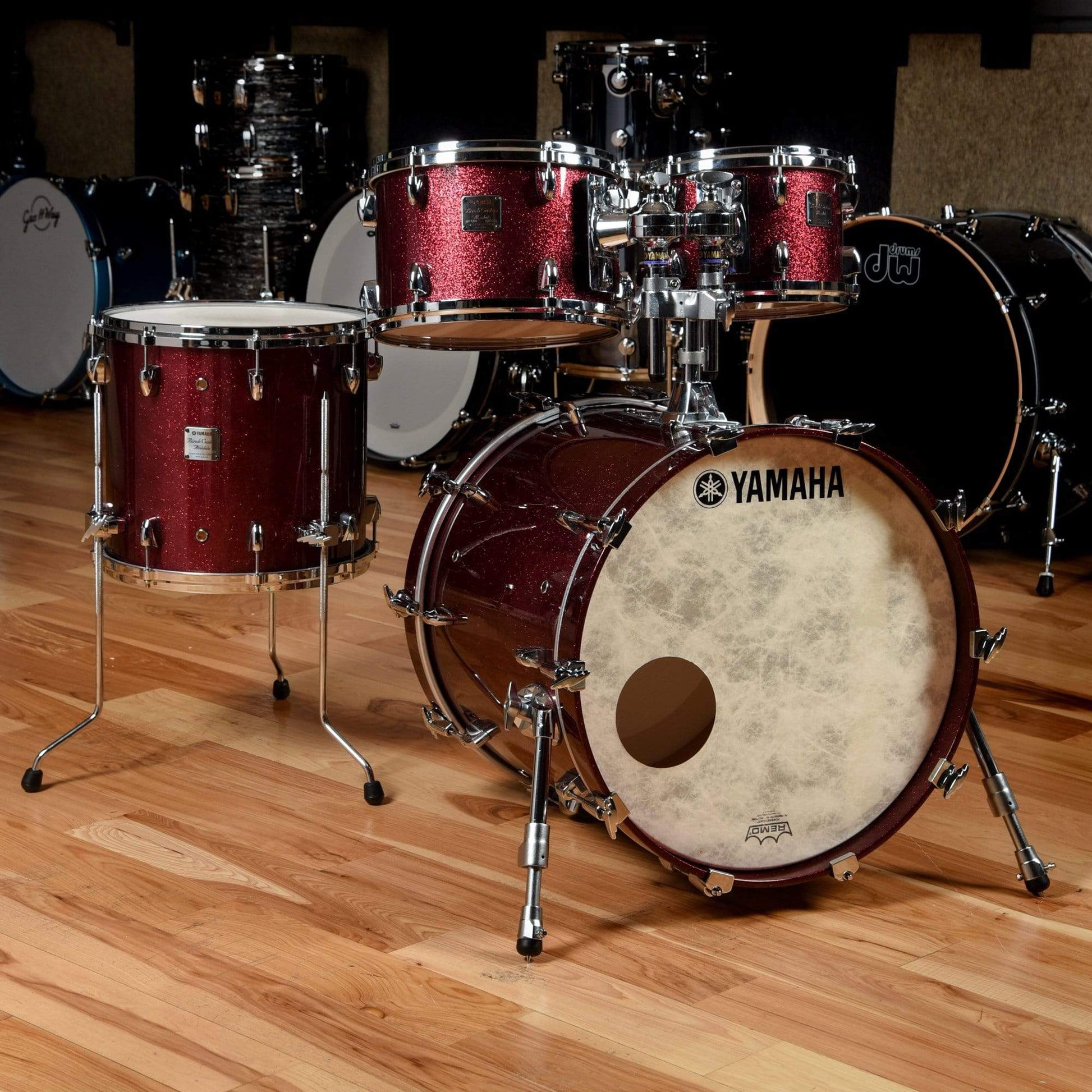 Yamaha Birch Custom Absolute 10/12/14/20 4pc Drum Kit Burgundy Sparkle Drums and Percussion / Acoustic Drums / Full Acoustic Kits