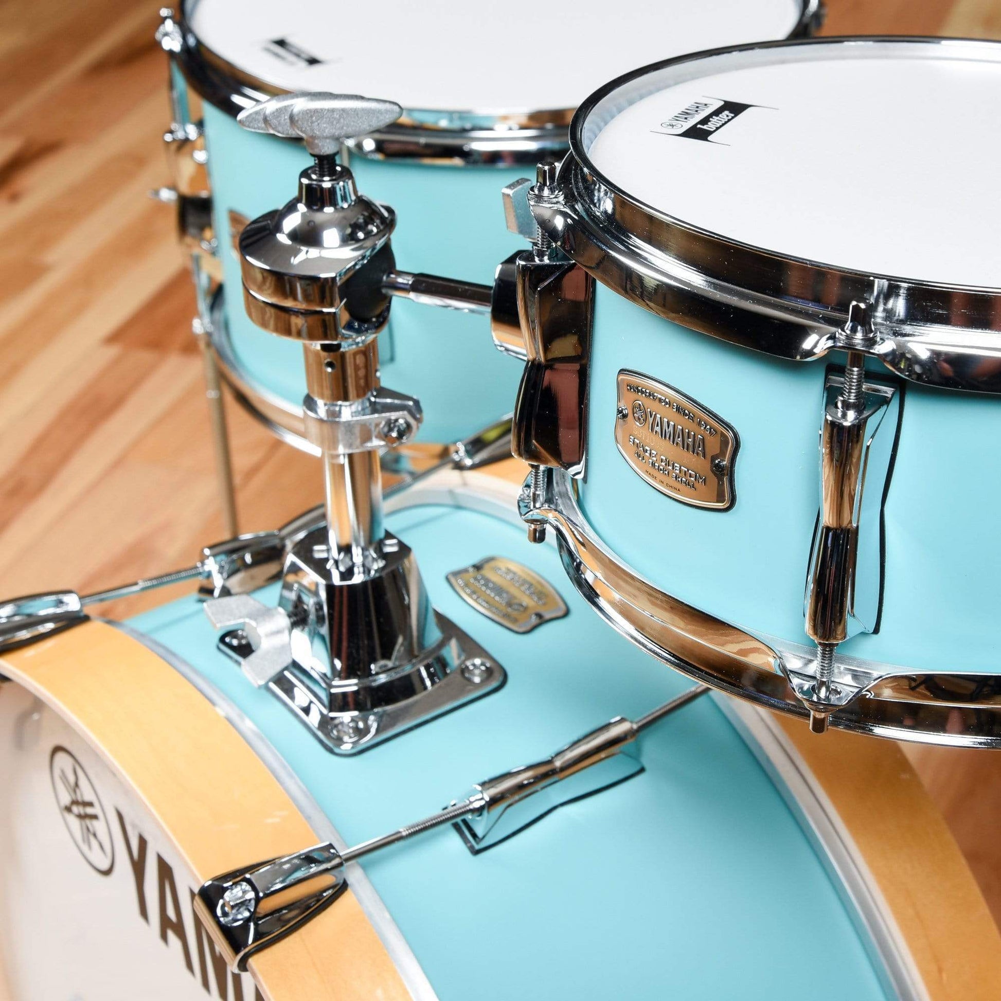 Yamaha Stage Custom Hip 10/13/20/5x13 4pc. Drum Kit Matte Surf Green Drums and Percussion / Acoustic Drums / Full Acoustic Kits