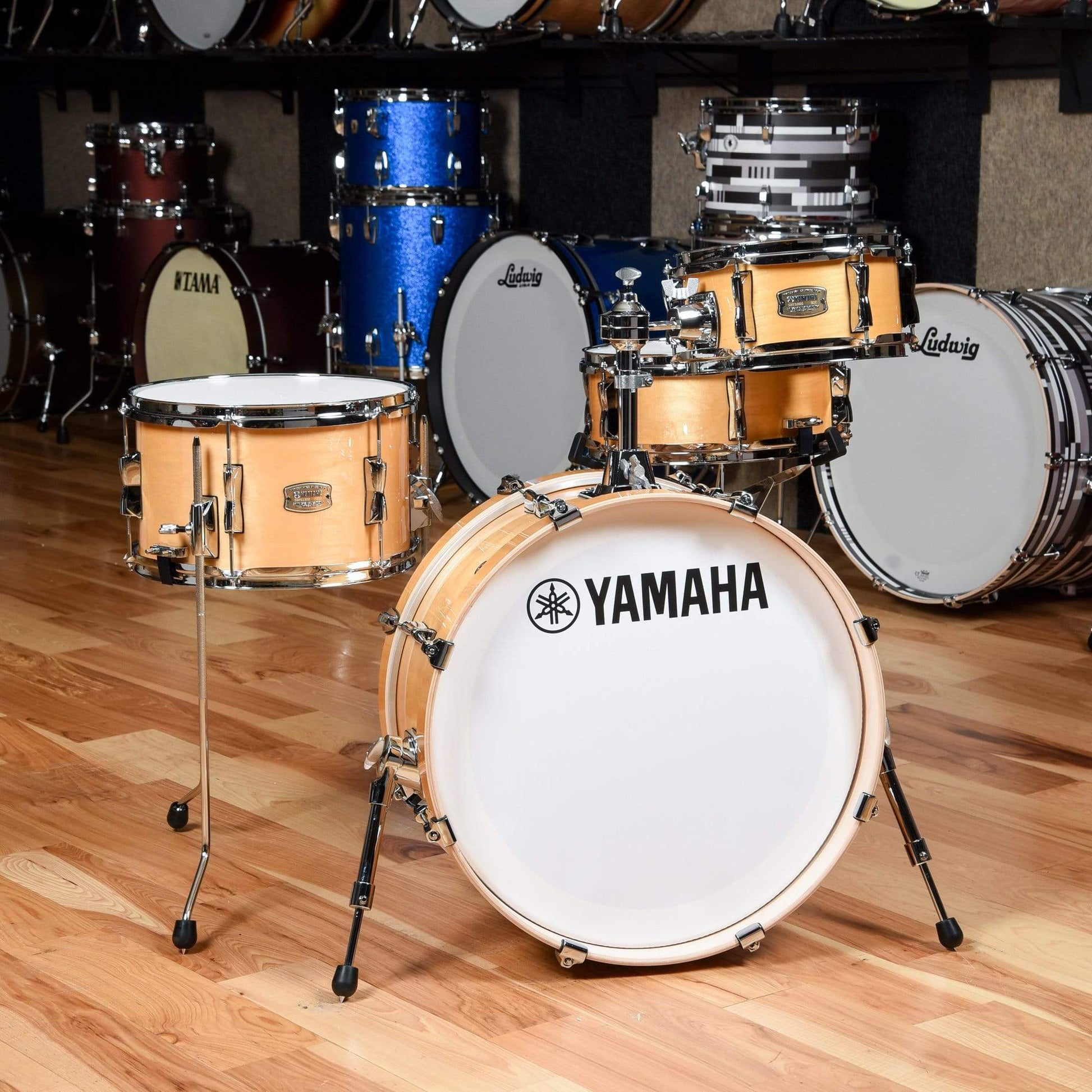 Yamaha Stage Custom Hip 10/13/20/5x13 4pc. Drum Kit Natural Wood Drums and Percussion / Acoustic Drums / Full Acoustic Kits