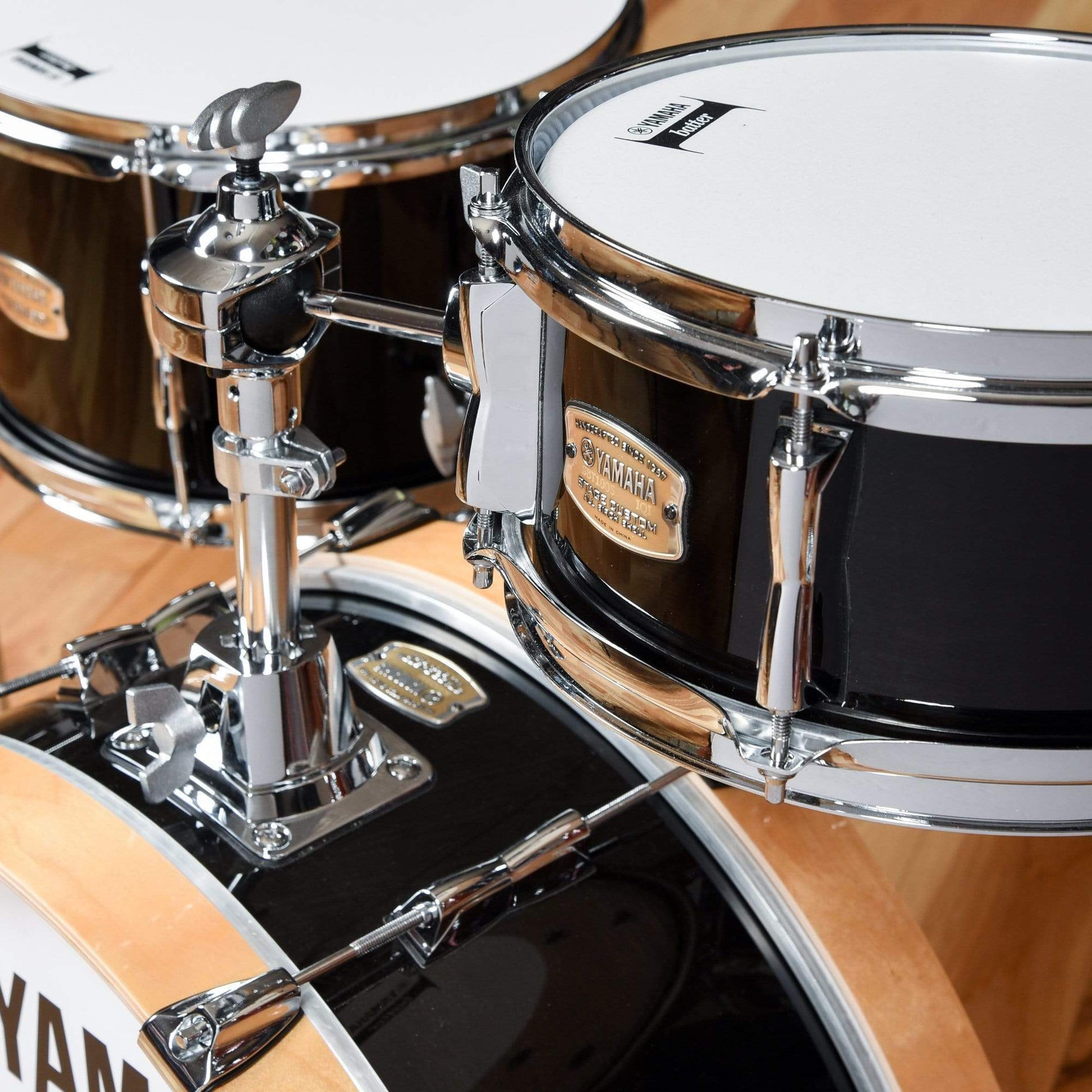 Yamaha Stage Custom Hip 10/13/20/5x13 4pc. Drum Kit Raven Black Drums and Percussion / Acoustic Drums / Full Acoustic Kits