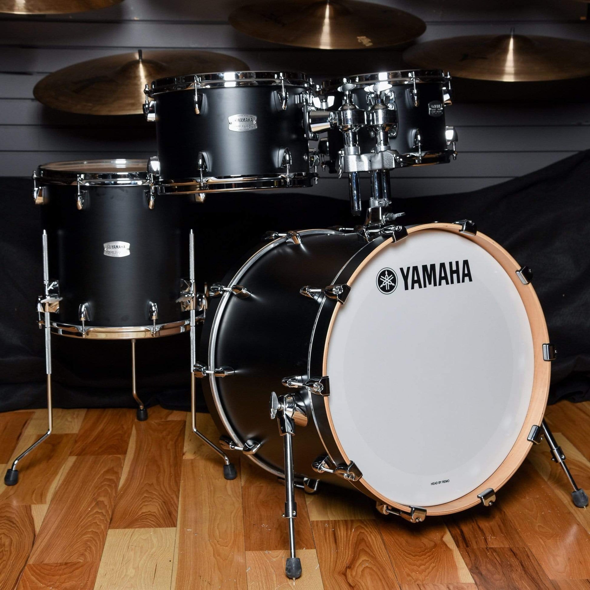 Yamaha Tour Custom 10/12/14/20 4pc. Drum Kit Licorice Satin Drums and Percussion / Acoustic Drums / Full Acoustic Kits