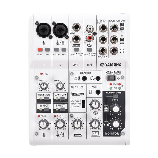Yamaha AG06 6-Channel Mixer & USB Recording Interface Pro Audio / Interfaces