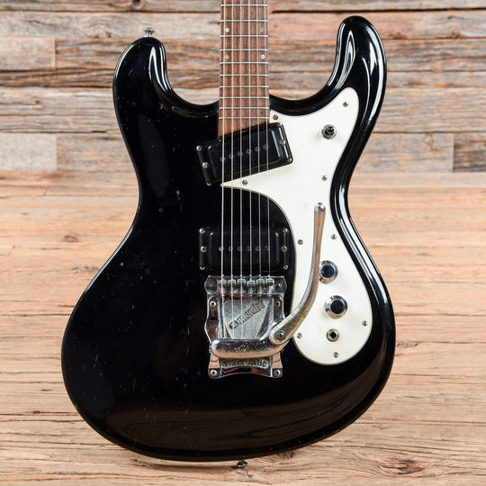 Zen-On Morales Mosrite Copy Black 1970s Electric Guitars / Solid Body