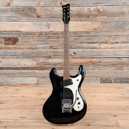 Zen-On Morales Mosrite Copy Black 1970s Electric Guitars / Solid Body