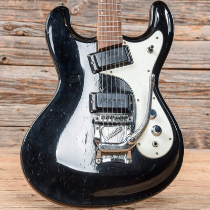 Zen-On Morales Mosrite Copy Black 1970s Electric Guitars / Solid Body