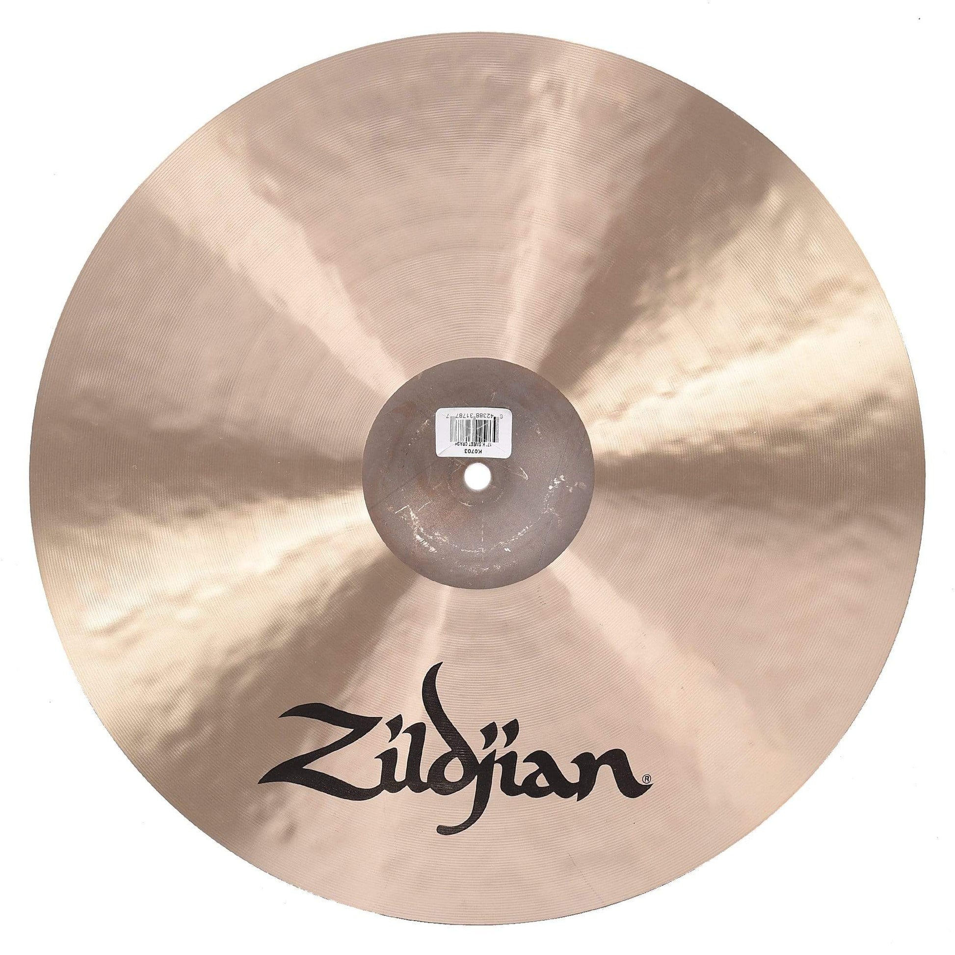 Zildjian 17" K Sweet Crash Cymbal Drums and Percussion / Cymbals / Crash