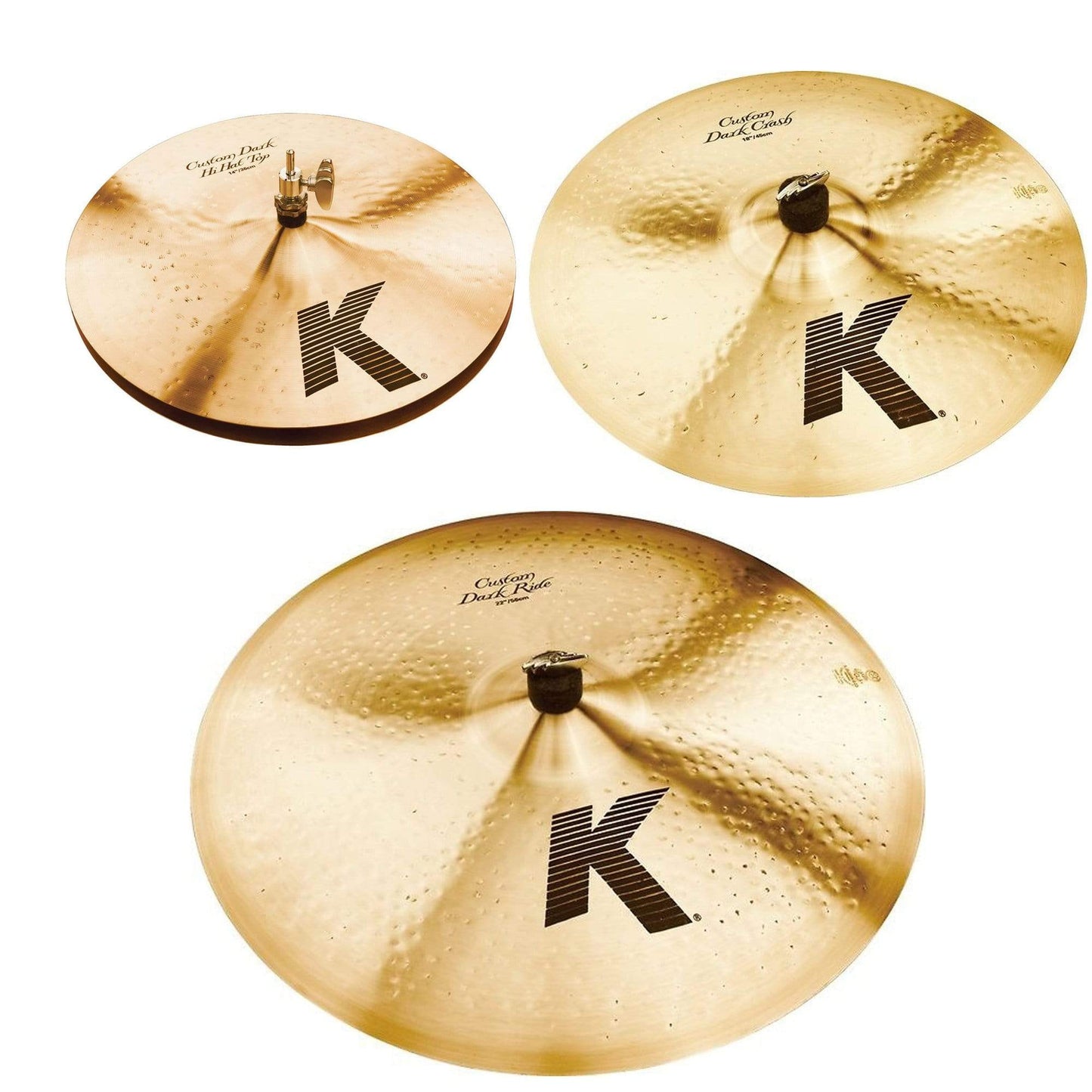 Zildjian 14/18/22" K Custom Dark Cymbal Set (3-Pack Bundle) Drums and Percussion / Cymbals / Cymbal Packs