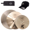 Zildjian 14/18/20" K Custom Dark Cymbal Set w/CDE Logo Hat & Stick Bag Drums and Percussion / Cymbals / Hi-Hats