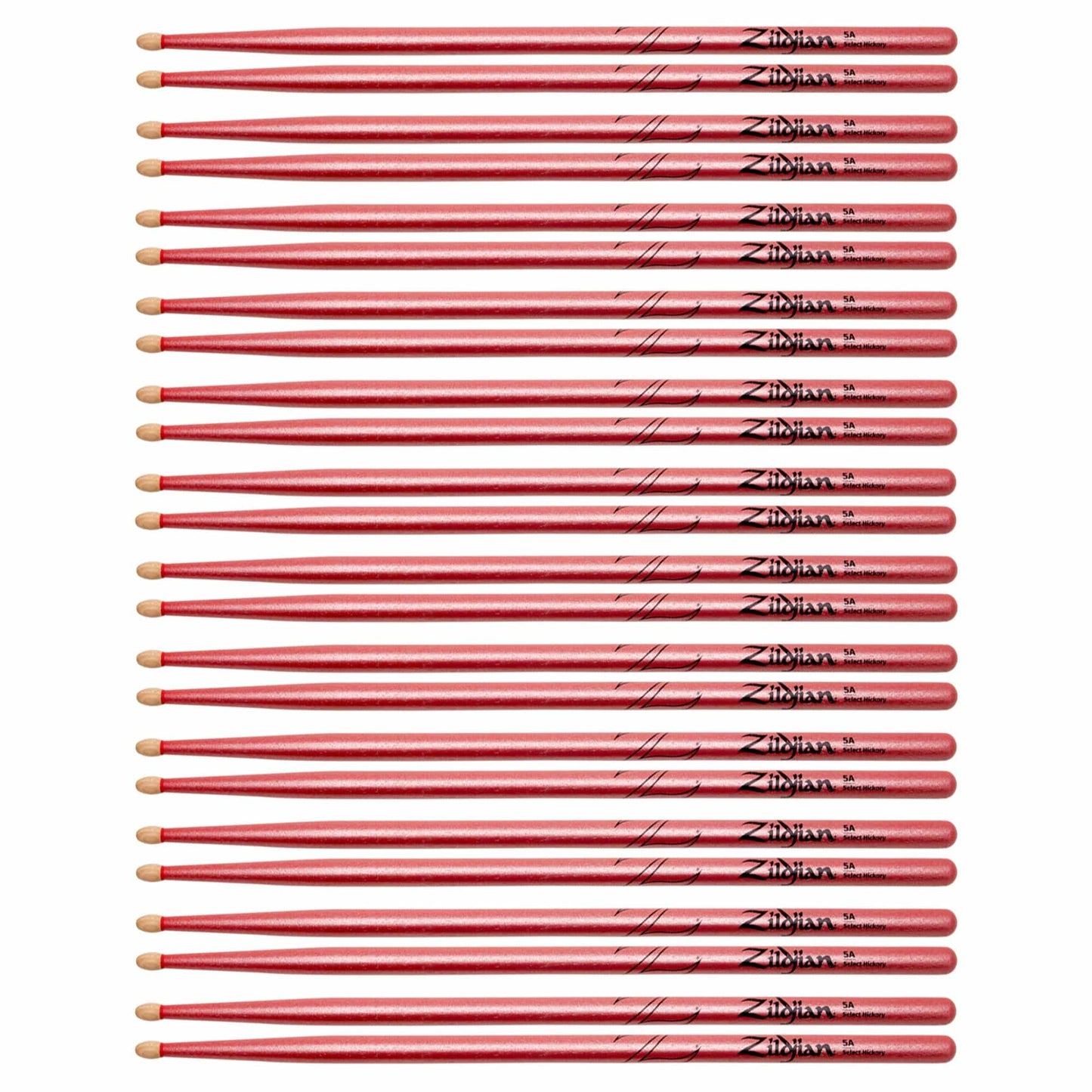 Zildjian 5A Chroma Pink Wood Tip Drum Sticks (12 Pair Bundle) Drums and Percussion / Parts and Accessories / Drum Sticks and Mallets
