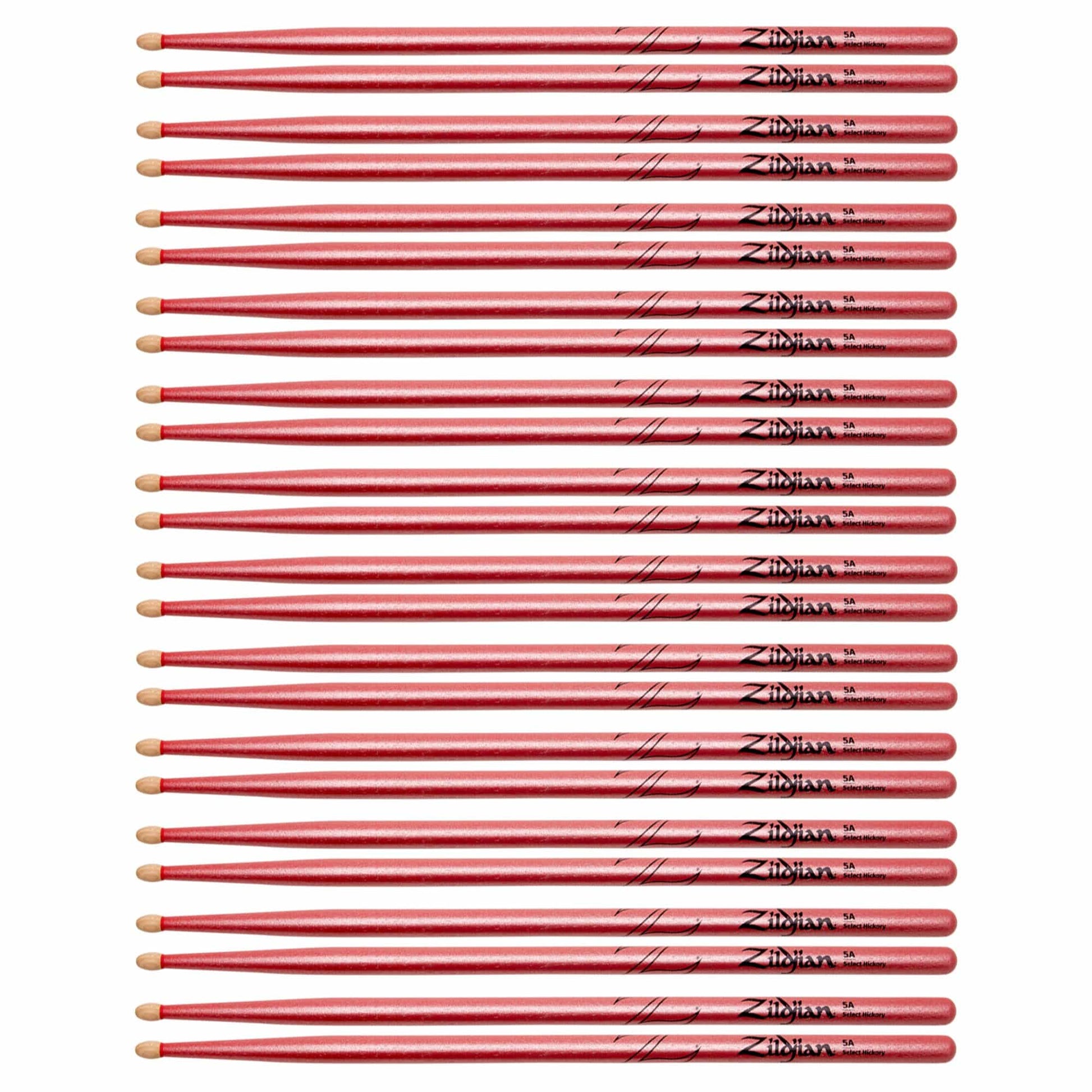Zildjian 5A Chroma Pink Wood Tip Drum Sticks (12 Pair Bundle) Drums and Percussion / Parts and Accessories / Drum Sticks and Mallets