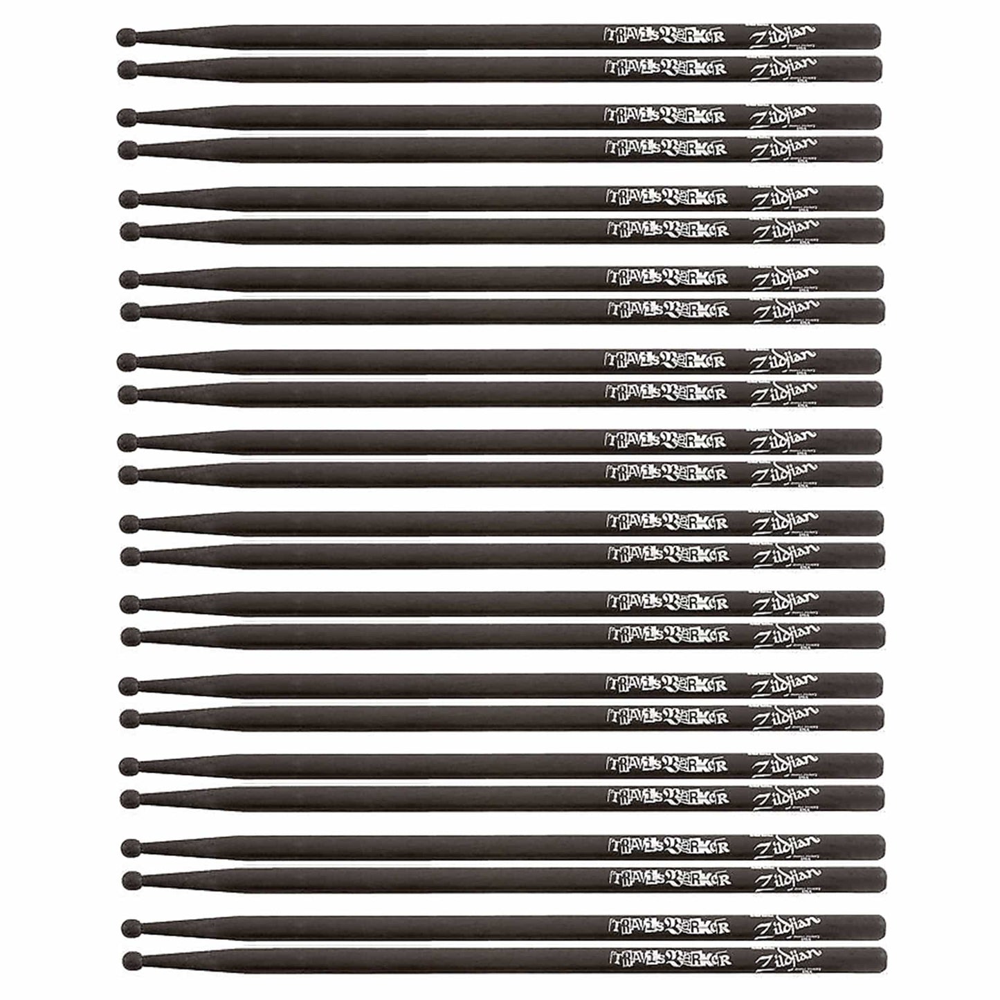 Zildjian Travis Barker Black Signature Drum Sticks (12 Pair Bundle) Drums and Percussion / Parts and Accessories / Drum Sticks and Mallets