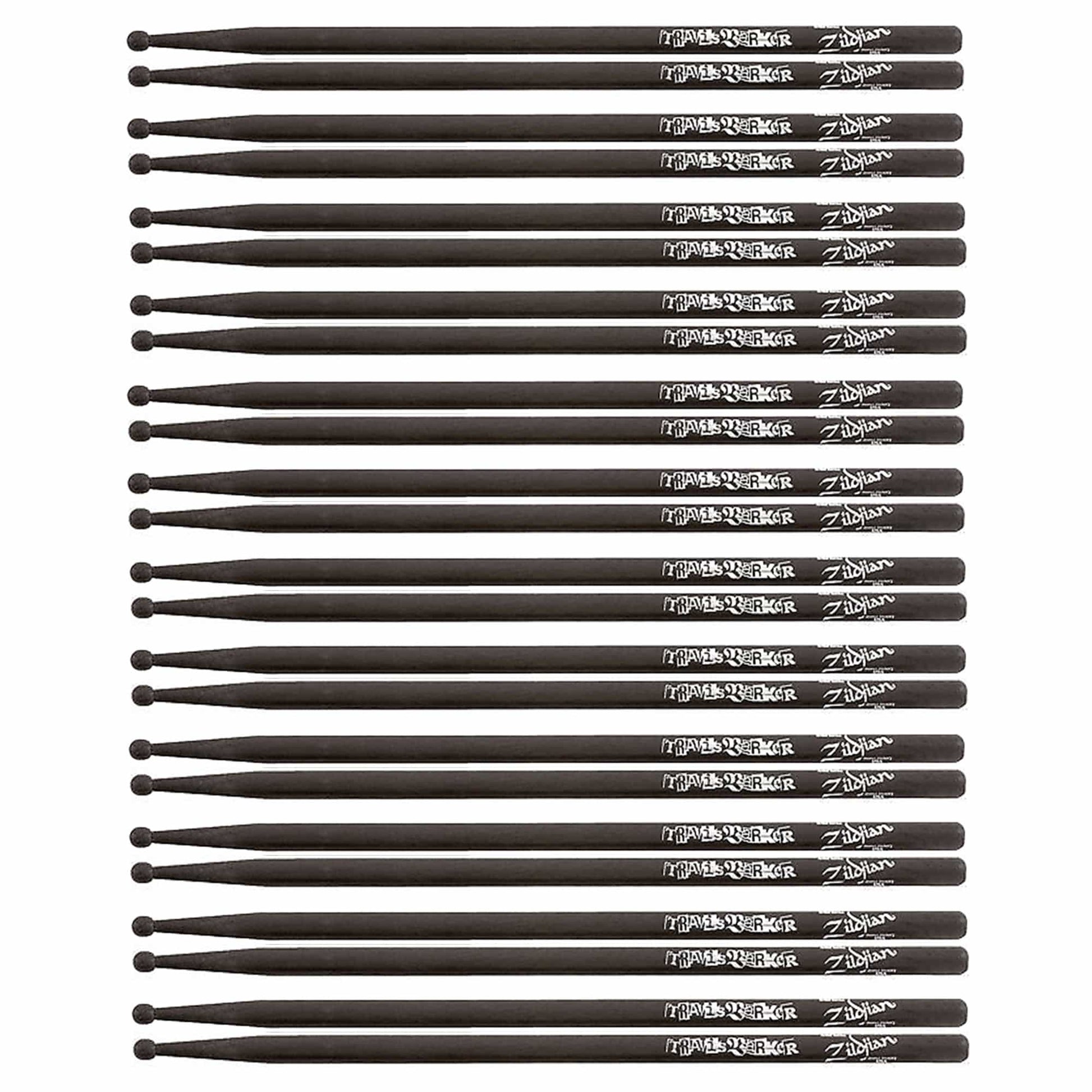 Zildjian Travis Barker Black Signature Drum Sticks (12 Pair Bundle) Drums and Percussion / Parts and Accessories / Drum Sticks and Mallets