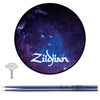 Zildjian 12" Galaxy Practice Pad, 5A Blue Chroma Drum Sticks and Trademark Drum Key Bundle Drums and Percussion / Practice Pads