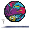 Zildjian 12" Grafitti Practice Pad, 5A Blue Chroma Drum Sticks, and Trademark Drum Key Bundle Drums and Percussion / Practice Pads
