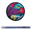 Zildjian 6" Grafitti Practice Pad and 5A Blue Chroma Drum Sticks Bundle Drums and Percussion / Practice Pads