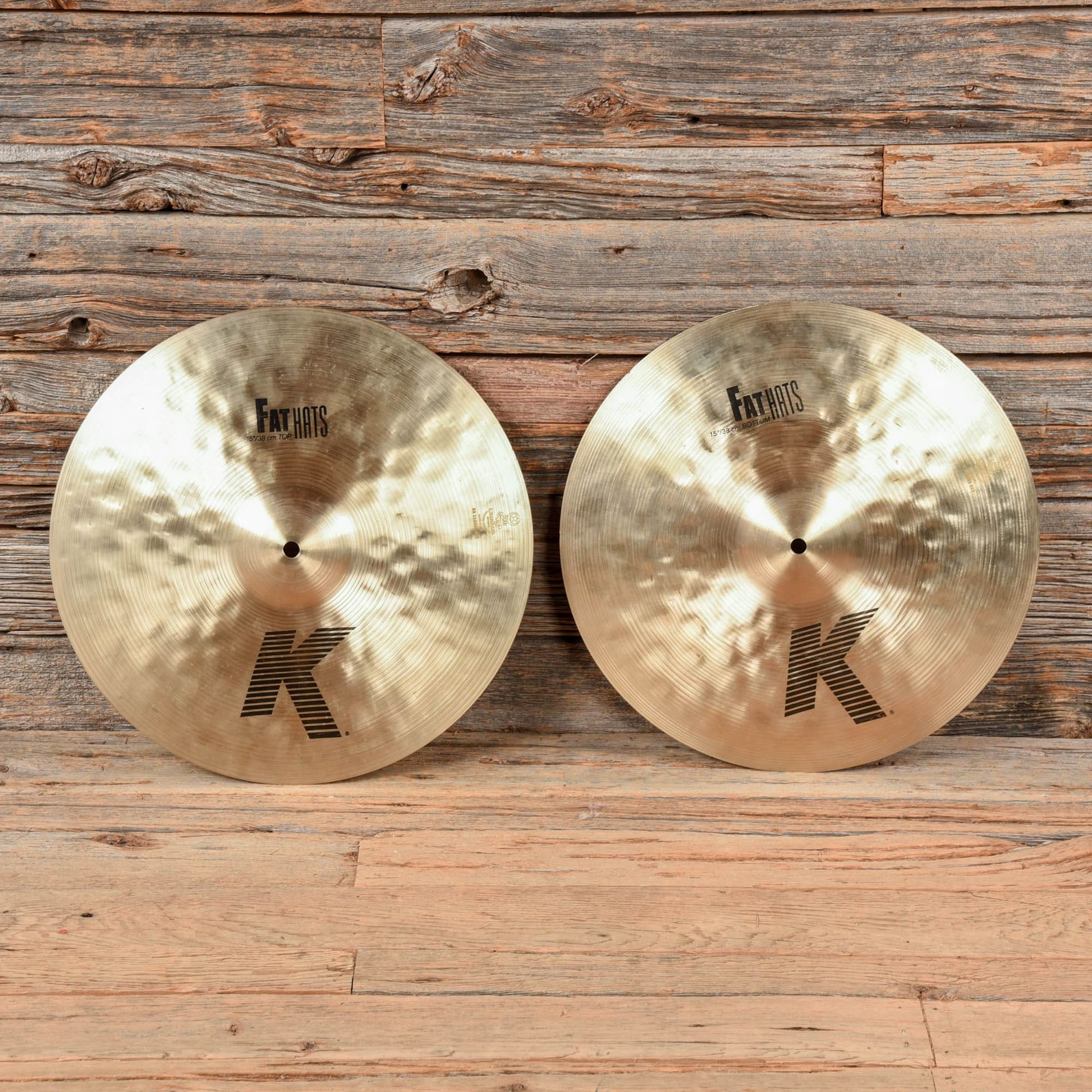 Zildjian 15" K Fat Hat Hi-Hats Pair USED Drums and Percussion