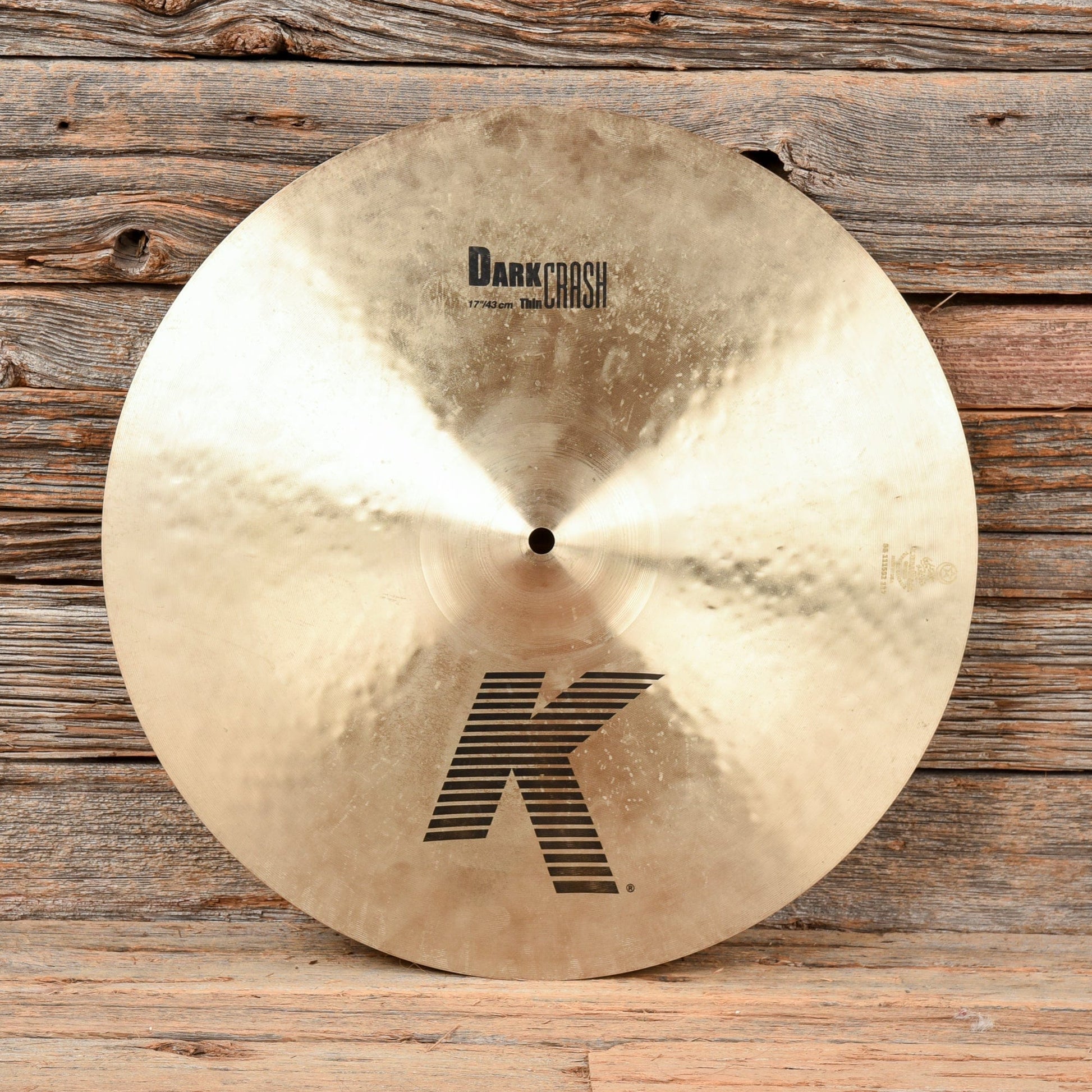 Zildjian 17" K Dark Thin Crash Cymbal USED Drums and Percussion